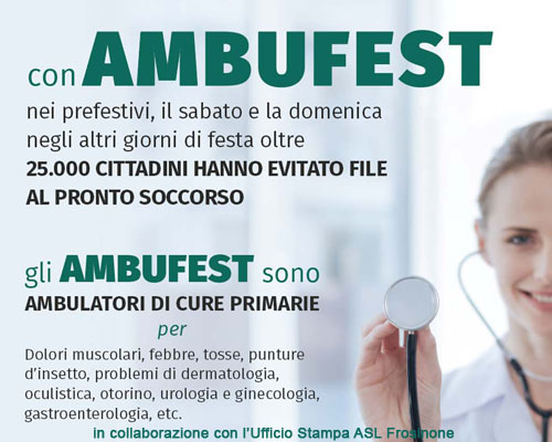 Banner Ambufest - Ambulatori di cure primarie
